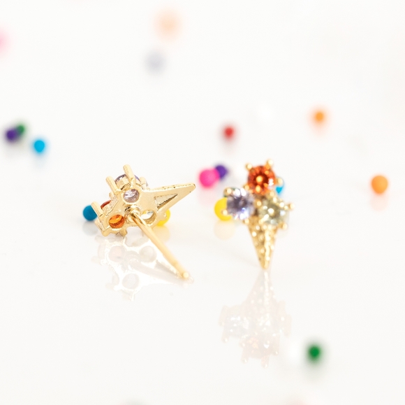 Dainty Icecream Studs (S925) - Only 5 left! - Picture 5 of 8